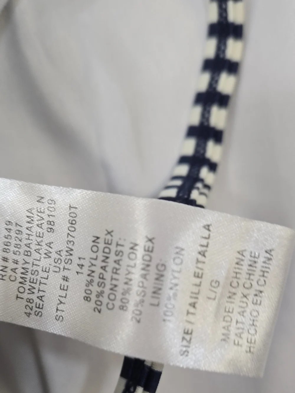 Tommy Bahama navy triangle